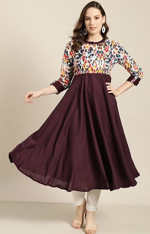 Printed-Anarkali-Kurta