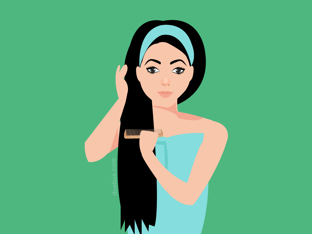কাঠের-চিরুনির-ব্যবহার-