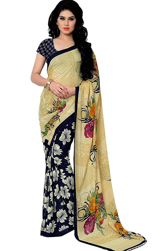 Floral Georgette Saree