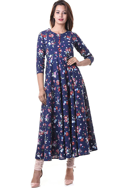 Anarkali Floral Print Kurti 