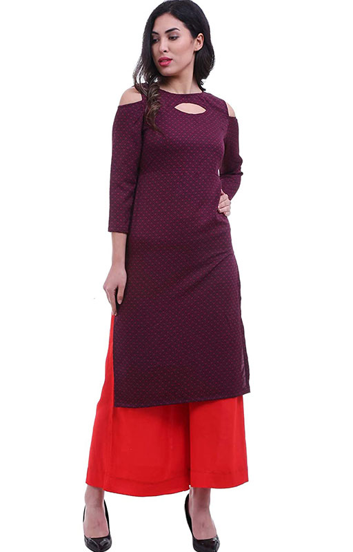 Cold Shoulder Designer Kurti