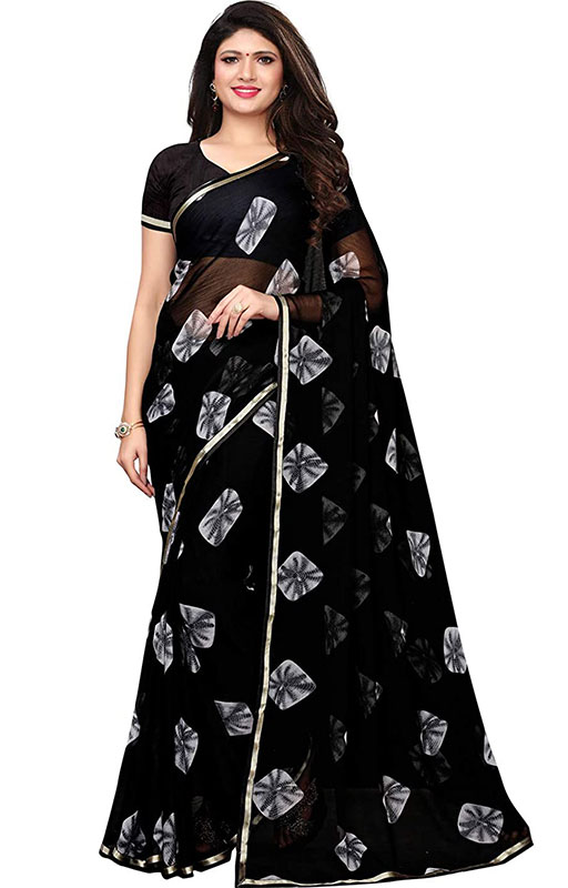 Printed Chiffon Saree