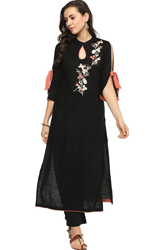 Rayon Embroidered Kurti