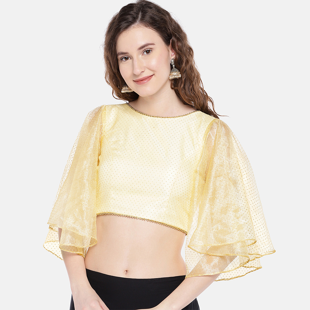 Women Gold Toned Blouse 