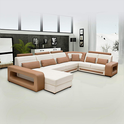 Zikra Franko 6 Seater U Shape Sofa 