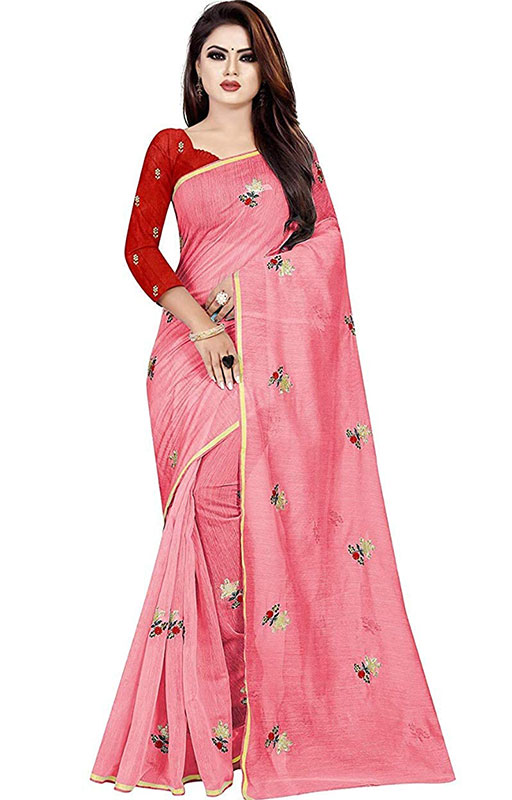 Banglori Cotton Peach Saree 