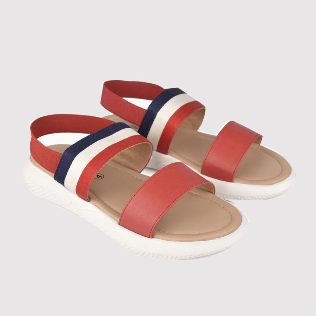 Broad Strap Multi Color Sandal