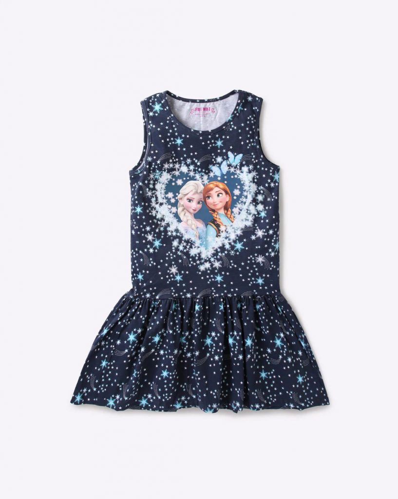 Frozen Print Sleeveless Dress 