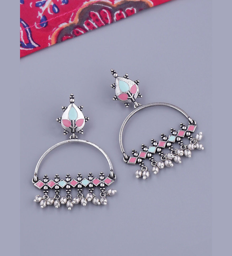 Silver Plated Drop Earrings