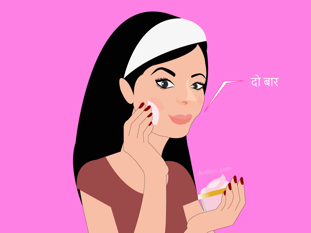 मॉइश्चराइजर दो बार