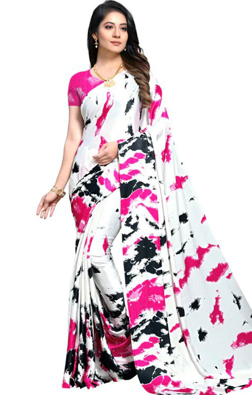 Abstract Print Saree 