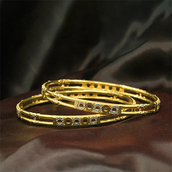 Double Style Gold Bangles 