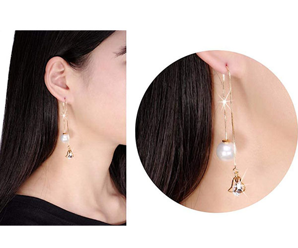Heart Shape Sui Dhaga Earrings