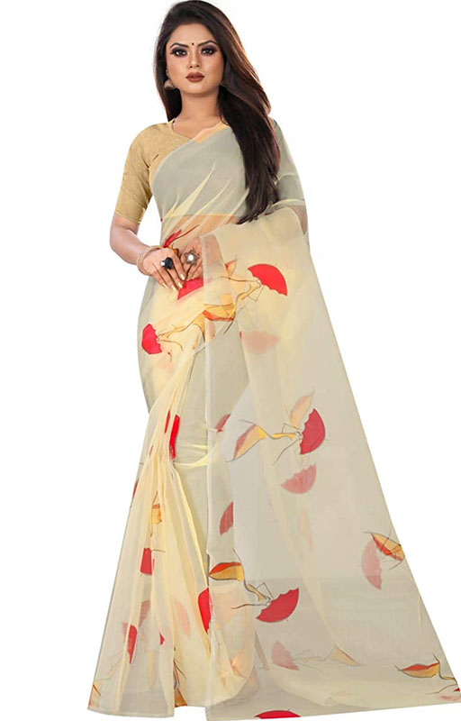 Organza Digital Printed Saree 