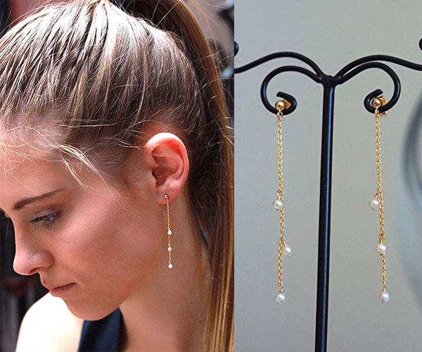 Pearl Sui Dhaga Earrings