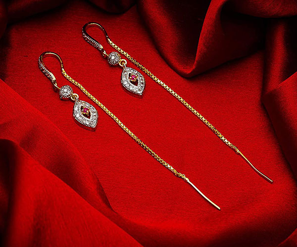 Petal Shape Designer Sui Dhaga Eariings