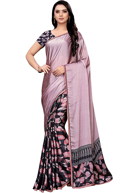 Purple Printed Saree 