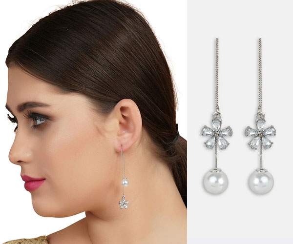 Silver Sui Dhaga Earrings 