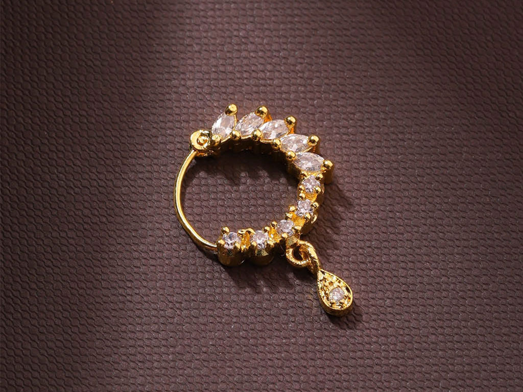 American Diamond Studded Nose Ring 