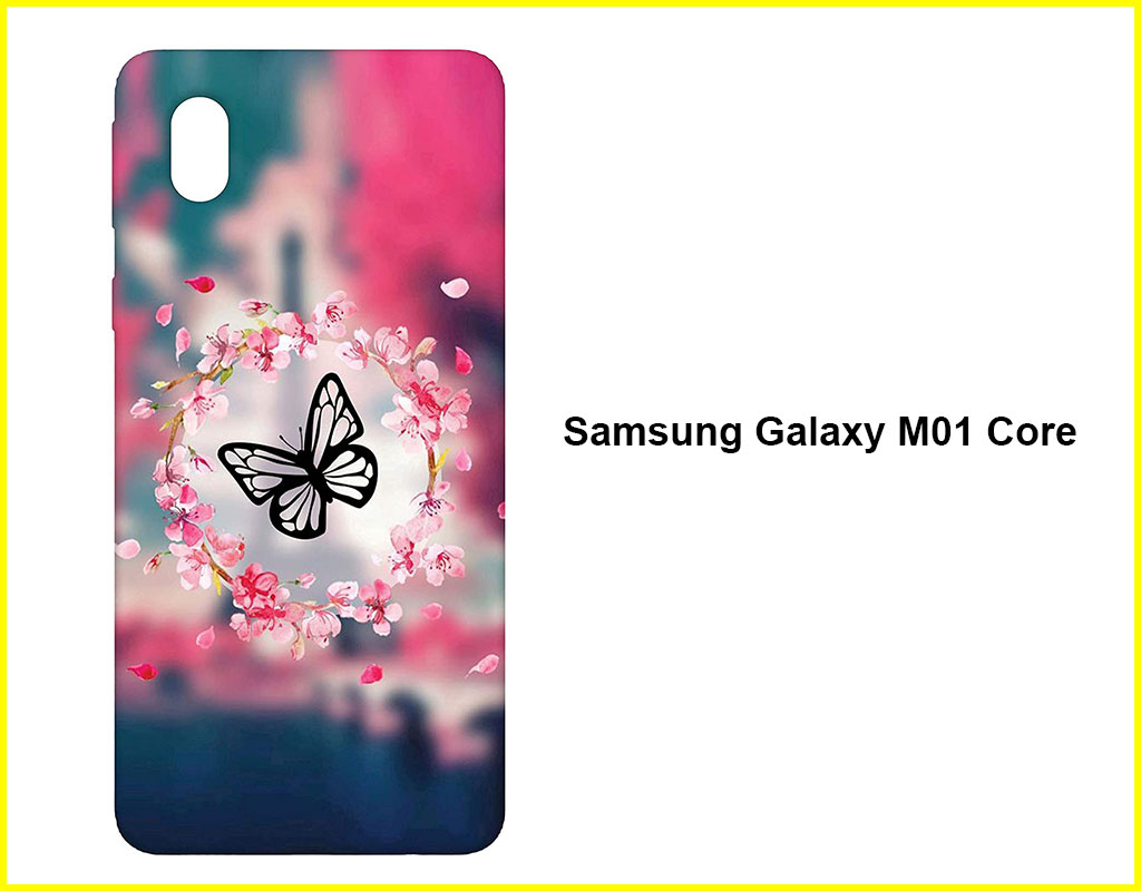 Colorful Butterfly Mobile Back Cover(Samsung Galaxy M01 Core)