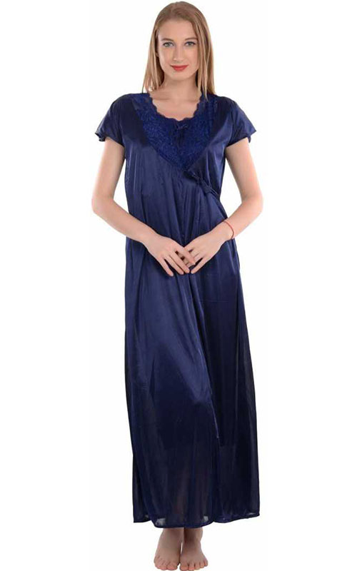 Dark Blue Women Nighty Set 