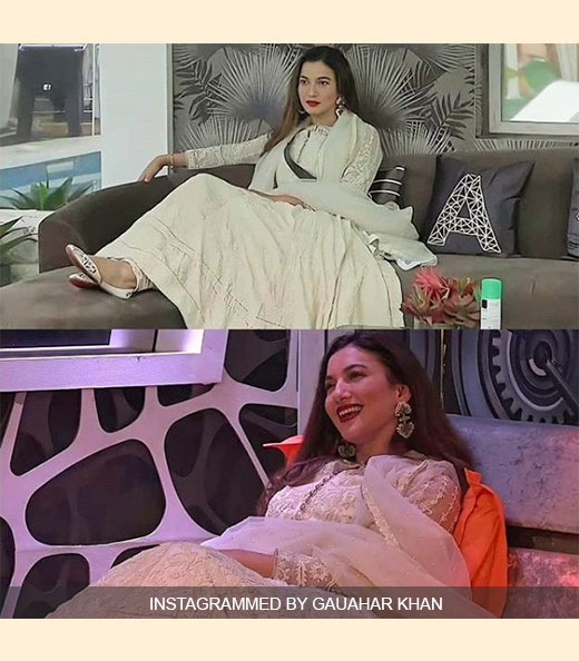 Gauahar Khan In White Suit