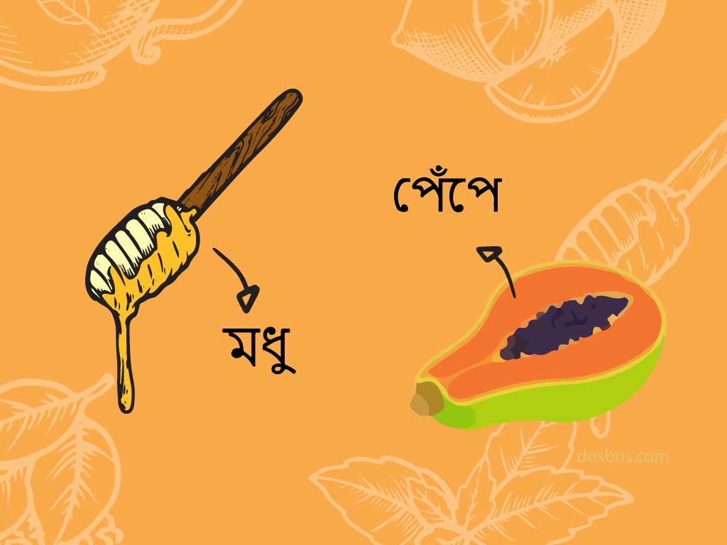 পাকা পেঁপে, মধু