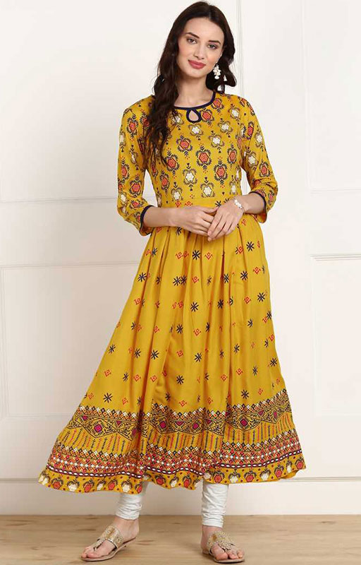 Multi Color Flared Kurta 