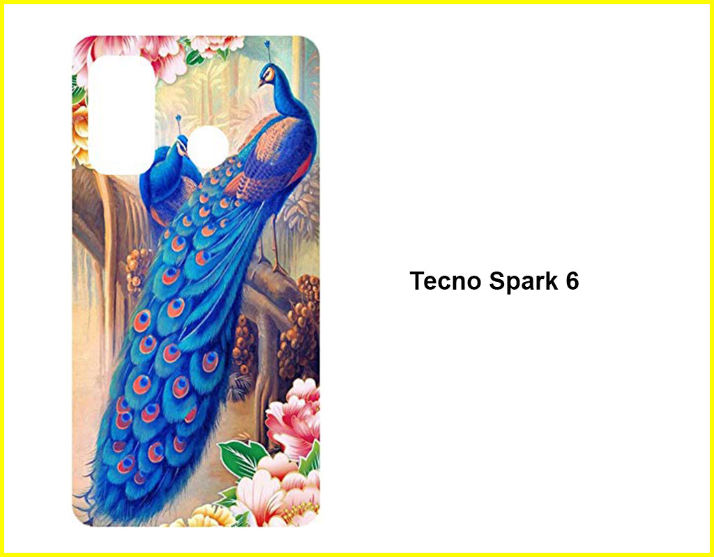 Peacock Mobile Back Cover(Tecno Spark 6)