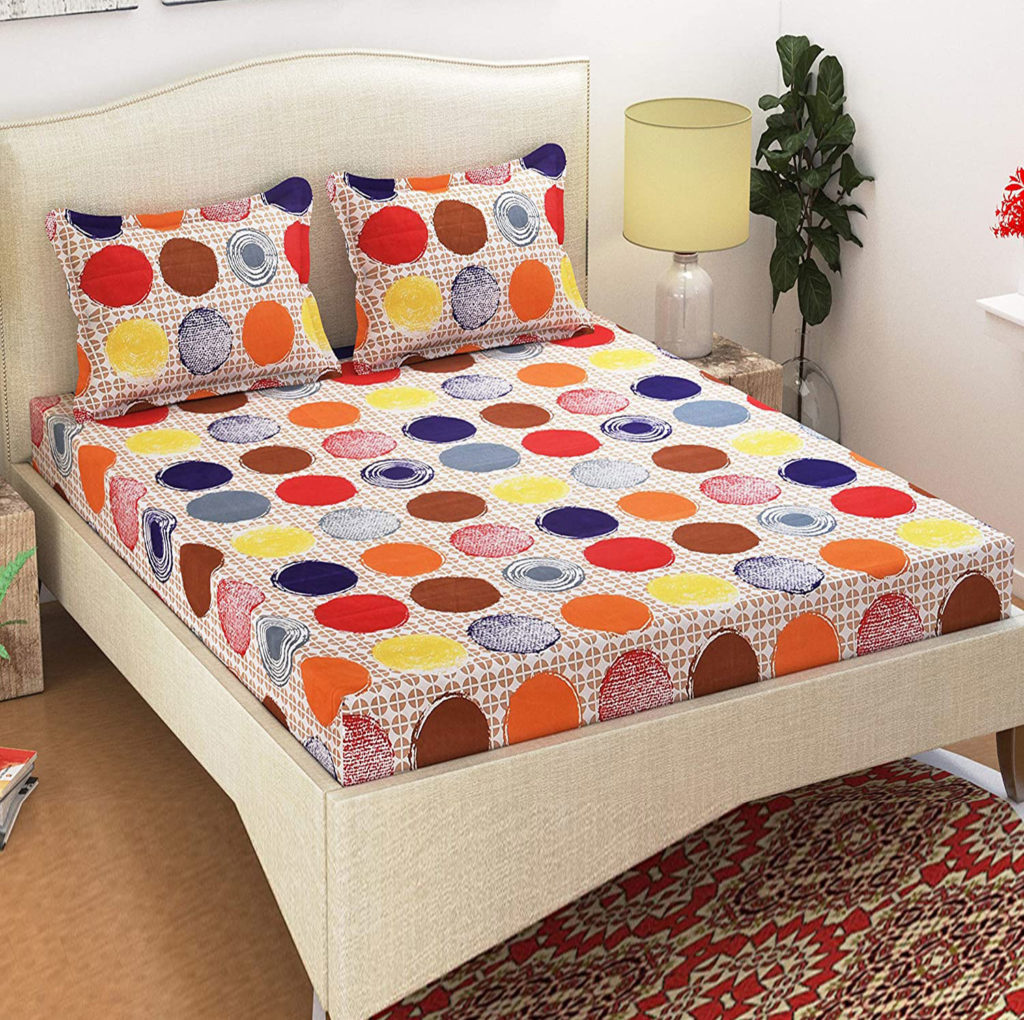 Polka Style Double Bedsheet 