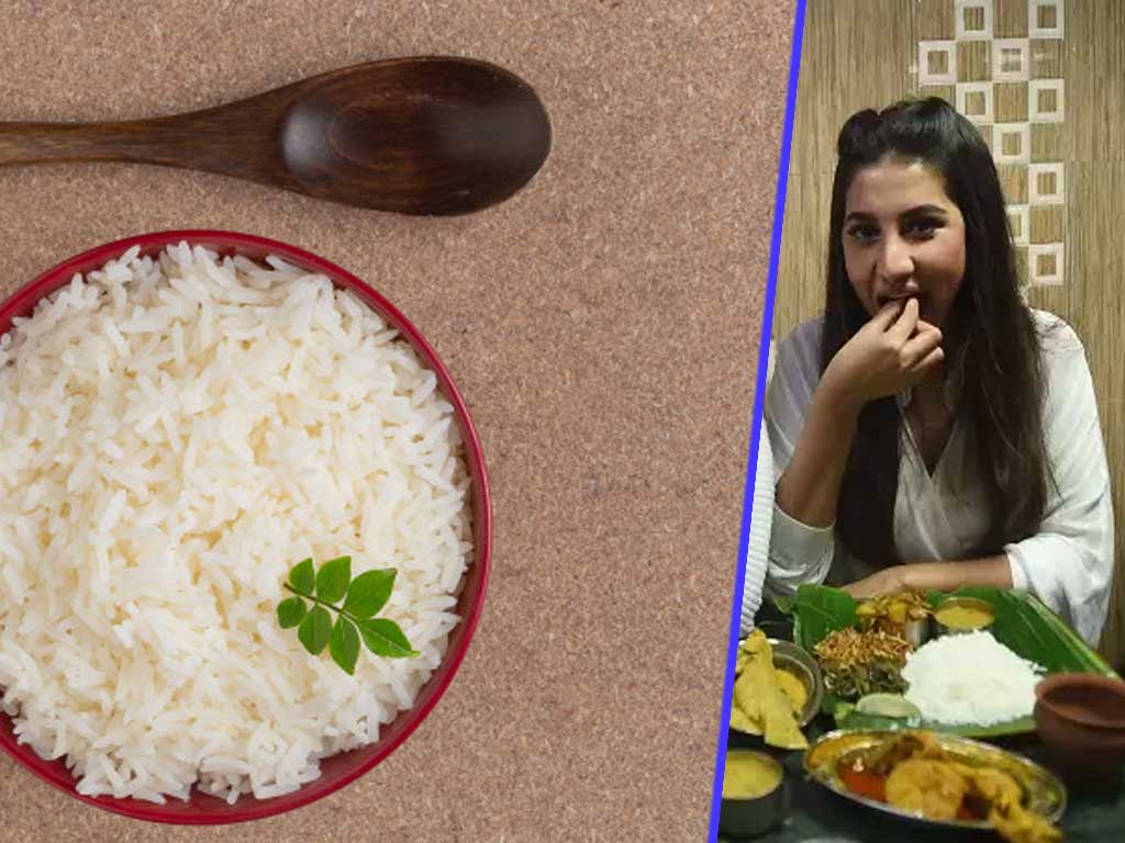 রুক্মিনী মৈত্র ভাত খাচ্ছেন