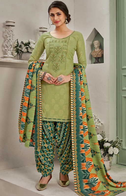 Green Pashmina Suit