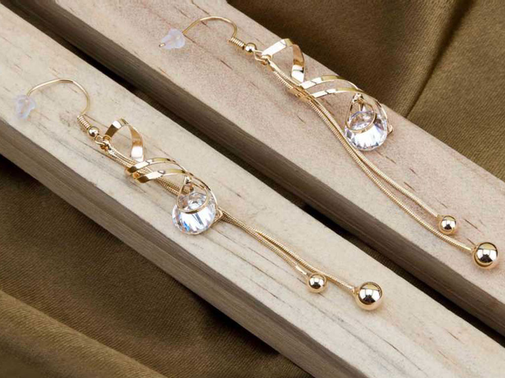 Luxuria Earrings Cubic Zirconia Alloy Drops & Danglers