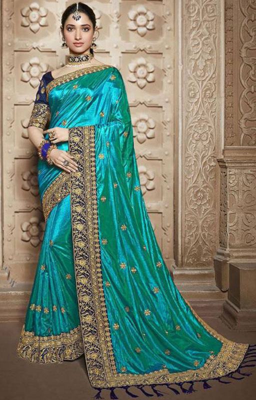 Matka Silk Embroidered Saree