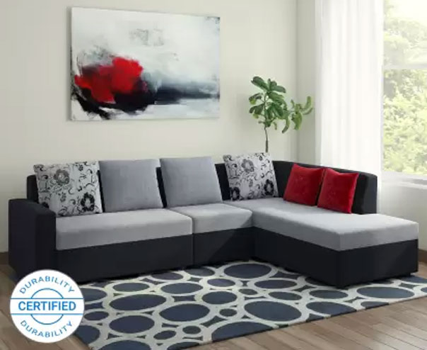 Fabric 6 Seater Sofa