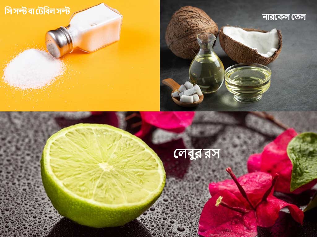 সি সল্ট, নারকেল তেল, লেবুর রস