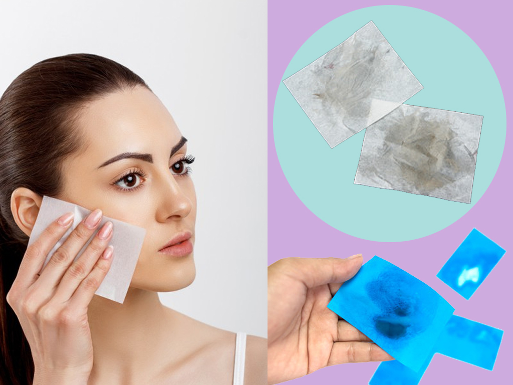 Tissue test reveals oily skin