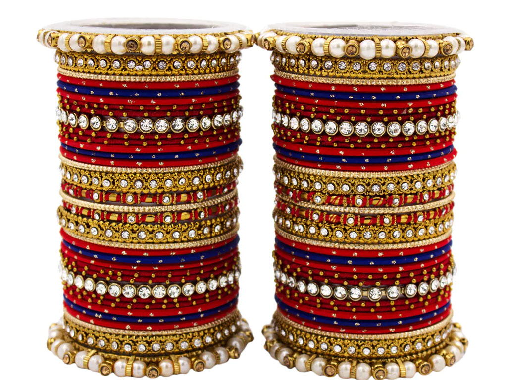 Red Gold Tone Bangles