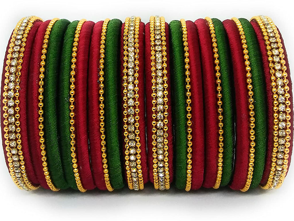 Thread Maroon Bangles