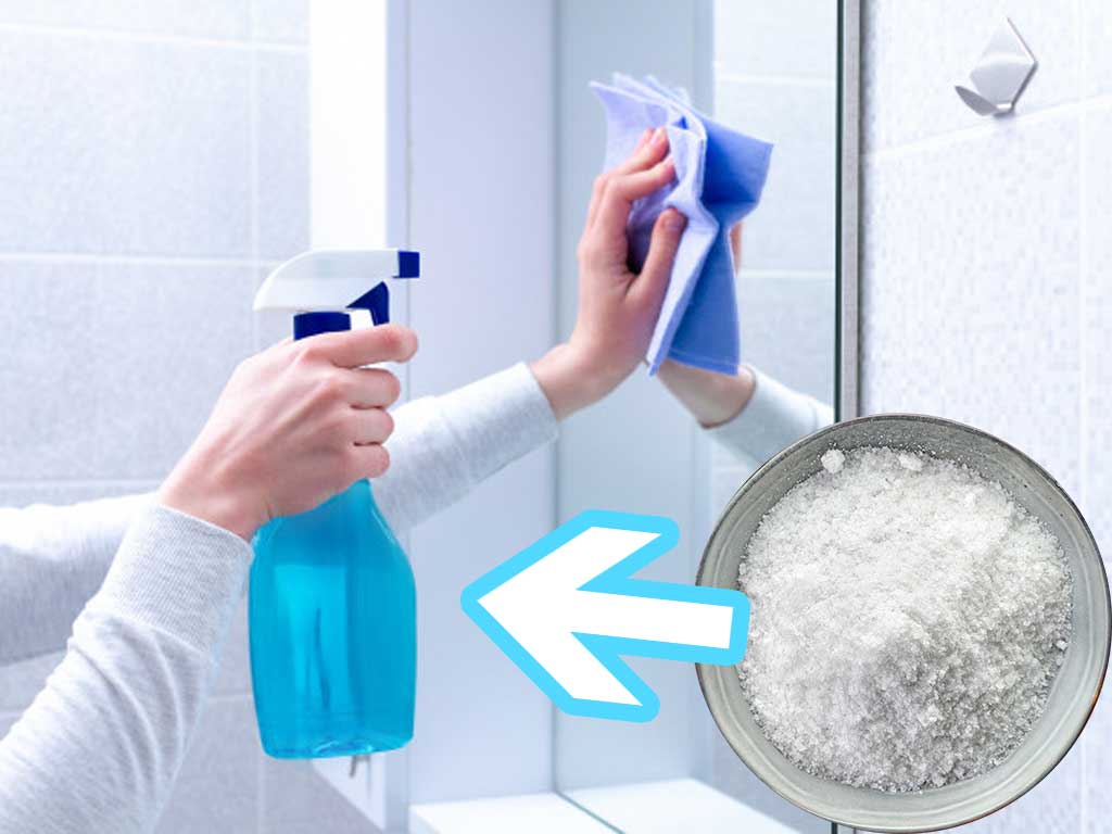 কাঁচের ওপরে পড়া দাগ তোলার জন্য নুন ব্যবহার
