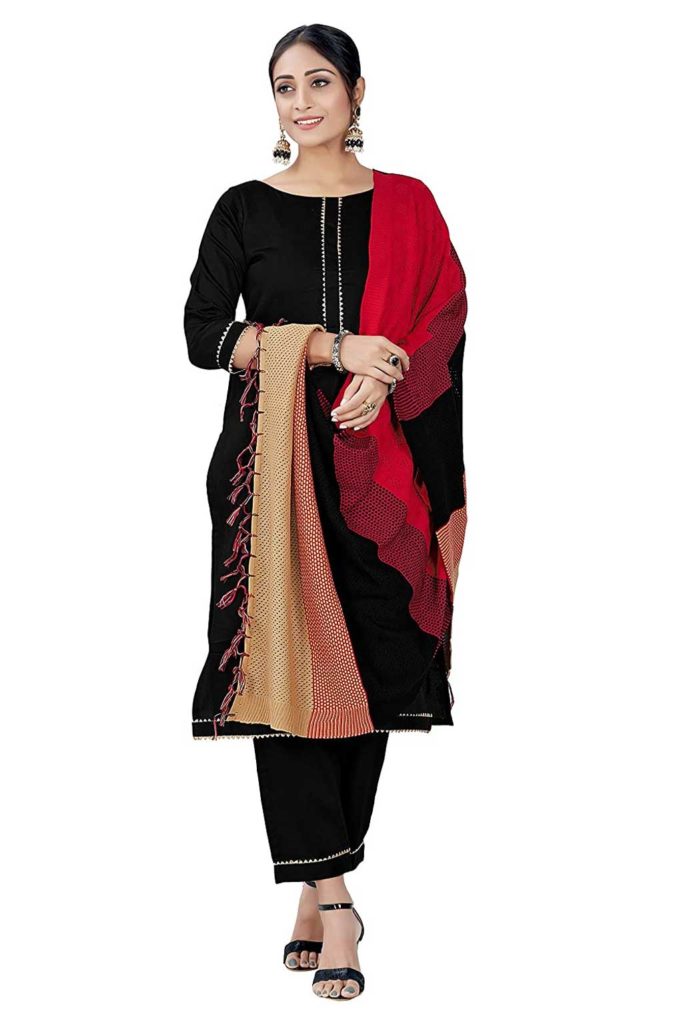 Kashmiri Shawl In Acrylic Wool Fabric