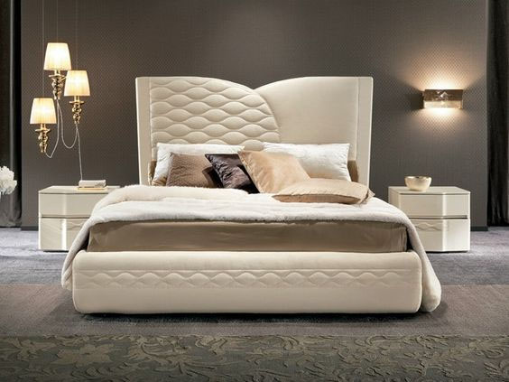 Bed With Upholstered Headboard 