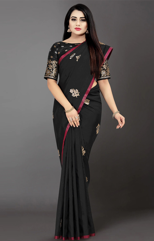 Black Silk Saree