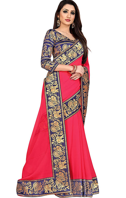 Chiffon Saree With Blouse 