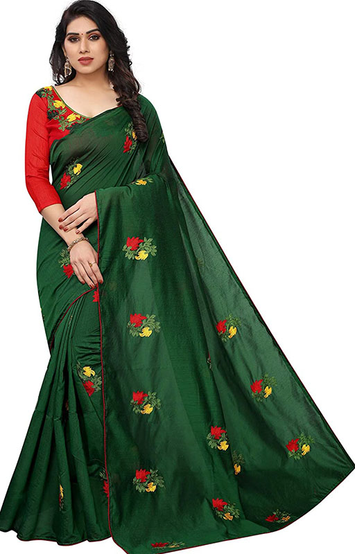 Cotton Silk Embroidered Saree