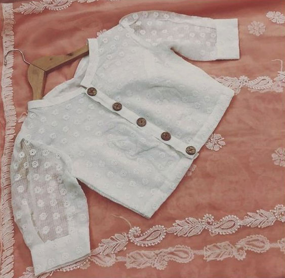 Collar Neck White Blouse Design