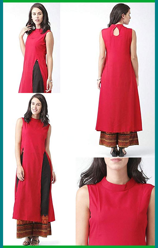 Cotton Silk Sleeveless Kurti