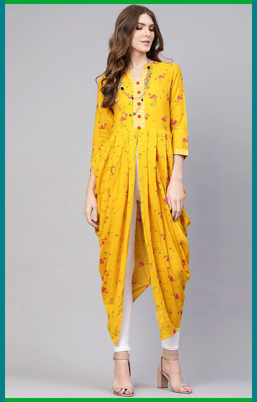 Graphic Print A-line Kurta