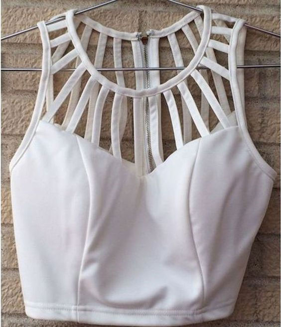 High Neck White Blouse Design