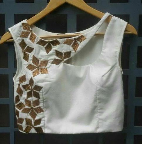 Leaf Cut Blouse Design